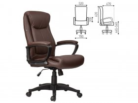 Кресло офисное BRABIX Enter EX-511, коричневое в Барышево - baryshevo.mebel-nsk.ru | фото