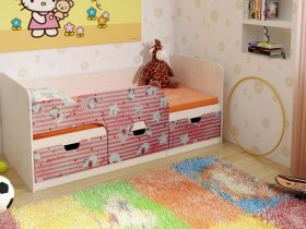 Кровать детская с ящиками 1,86 Минима Hello Kitty в Барышево - baryshevo.mebel-nsk.ru | фото