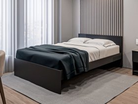 Кровать двуспальная 1,4м Бруклин СБ-3353 (диамант серый) в Барышево - baryshevo.mebel-nsk.ru | фото
