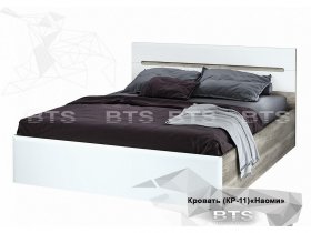 Кровать двуспальная 1,6 м  Наоми КР-11 в Барышево - baryshevo.mebel-nsk.ru | фото