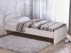 Кровать односпальная 80 с низкой спинкой (ясень шимо светлый) в Барышево - baryshevo.mebel-nsk.ru | фото