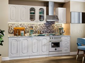 Кухонный гарнитур Лиза-2 (белый) в Барышево - baryshevo.mebel-nsk.ru | фото