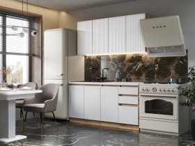 Кухонный гарнитур Ника 1,6 м (белый) в Барышево - baryshevo.mebel-nsk.ru | фото
