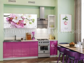 Кухонный гарнитур Орхидея (сиреневый) в Барышево - baryshevo.mebel-nsk.ru | фото