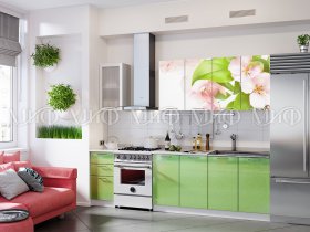 Кухонный гарнитур Яблоневый цвет в Барышево - baryshevo.mebel-nsk.ru | фото