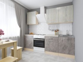 Модульная кухня Йота (пикард/цемент) в Барышево - baryshevo.mebel-nsk.ru | фото