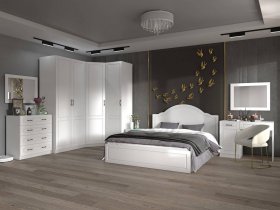 Модульная спальня Апполия спальня (белый/белый дуб) в Барышево - baryshevo.mebel-nsk.ru | фото