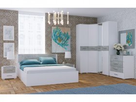 Модульная спальня Бьянка (белый/бетон) в Барышево - baryshevo.mebel-nsk.ru | фото