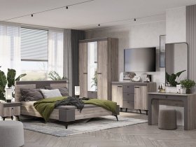 Модульная спальня Кассандра (дуб смоки/MF14) в Барышево - baryshevo.mebel-nsk.ru | фото