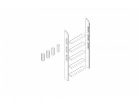 Пакет №10 Прямая лестница и опоры для двухъярусной кровати Соня в Барышево - baryshevo.mebel-nsk.ru | фото