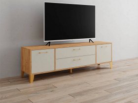 Тумба под ТВ Парус-13 (дуб крафт золотой/кашемир) в Барышево - baryshevo.mebel-nsk.ru | фото