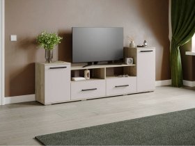 Тумба под ТВ Парус-2 (дуб крафт серый/кашемир) в Барышево - baryshevo.mebel-nsk.ru | фото